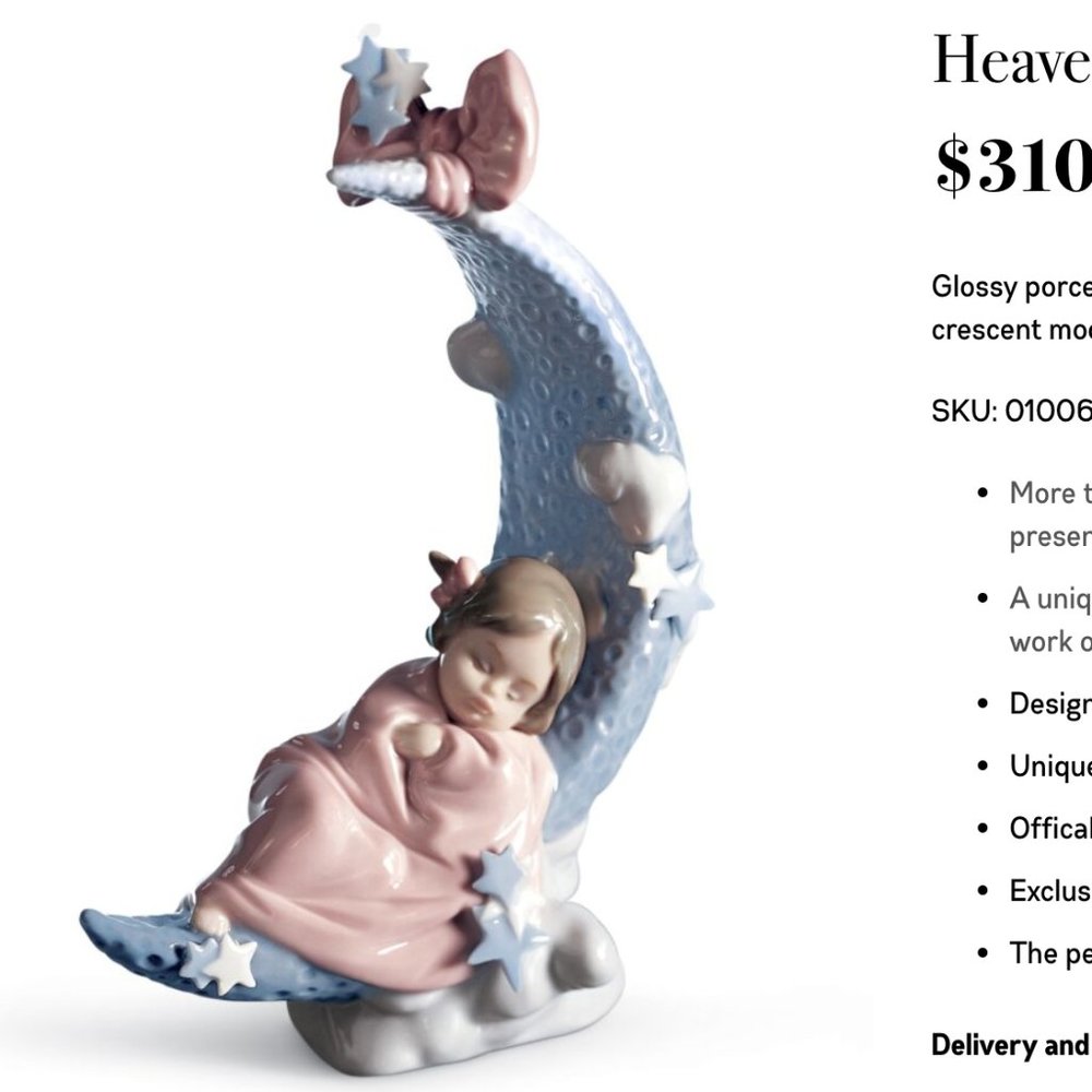 Lladro: Heaven's Lullaby Girl Figurine